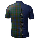 Buchanan Hunting Tartan Polo Shirt - Lion Rampant And Celtic Thistle Style